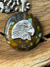 Load image into Gallery viewer, Turquoise Fidget Eagle Necklace