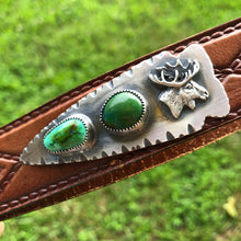 Load image into Gallery viewer, Turquoise Arrowhead Hat Band