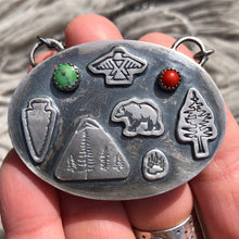 Load image into Gallery viewer, Double-sided Turquoise Pendant