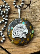 Load image into Gallery viewer, Turquoise Fidget Eagle Necklace
