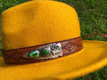 Load image into Gallery viewer, Turquoise Arrowhead Hat Band
