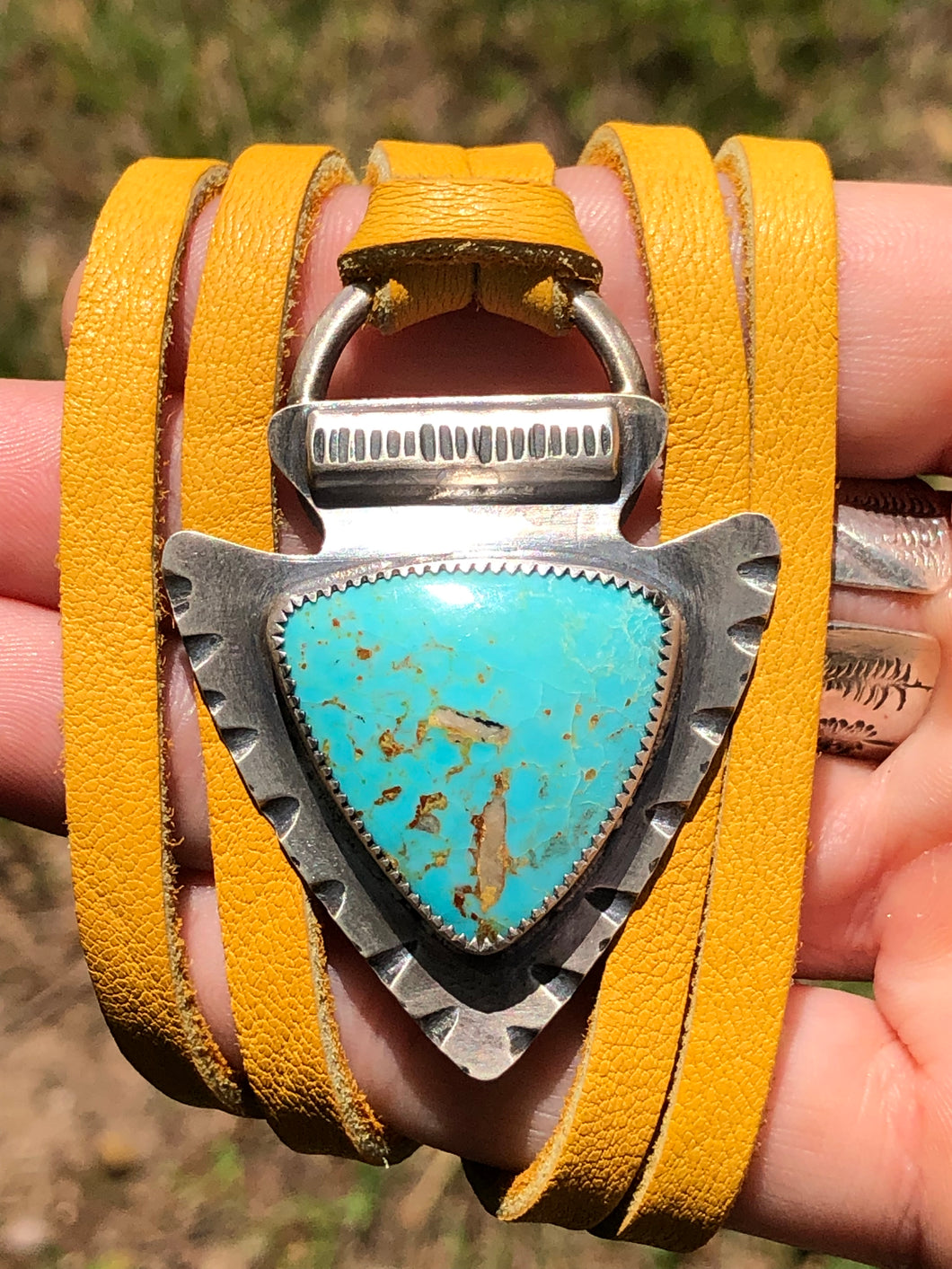 Sterling & Turquoise Arrowhead