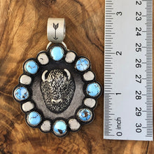 Load image into Gallery viewer, Buffalo &amp; Golden Hills Turquoise Pendant
