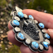 Load image into Gallery viewer, Buffalo &amp; Golden Hills Turquoise Pendant
