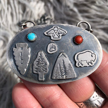 Load image into Gallery viewer, Double-sided Turquoise Pendant
