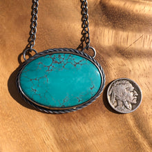 Load image into Gallery viewer, Double-sided Turquoise Pendant
