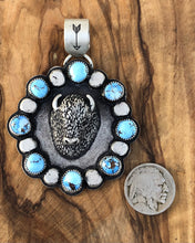 Load image into Gallery viewer, Buffalo &amp; Golden Hills Turquoise Pendant
